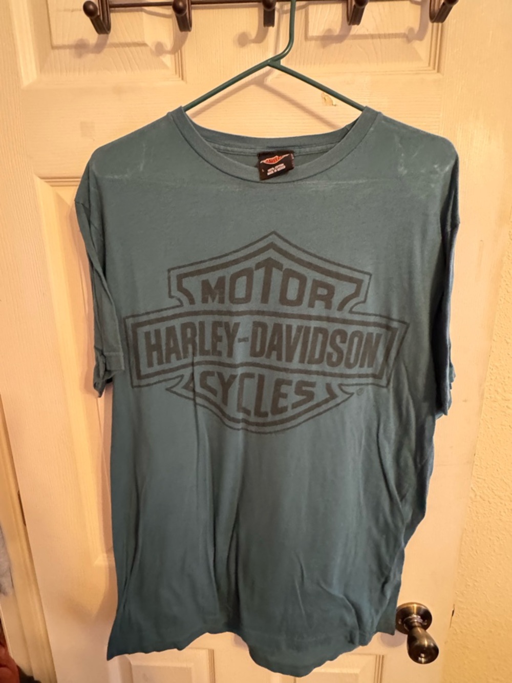 Harley-Davidson Teal Short Sleeve Tee with Black Logo